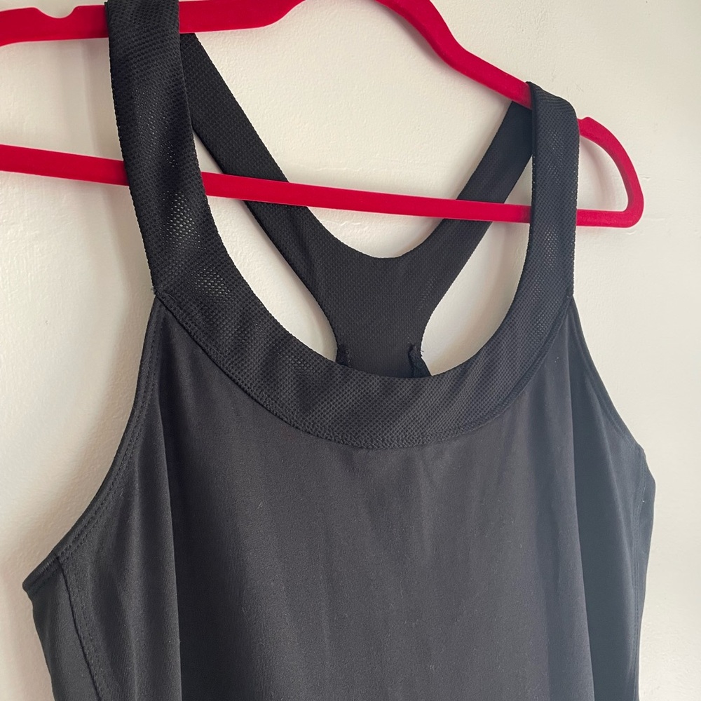 Old Navy Active Go Dry Black Round Neck Racerback Tank Top Size L - Picture 2 of 5